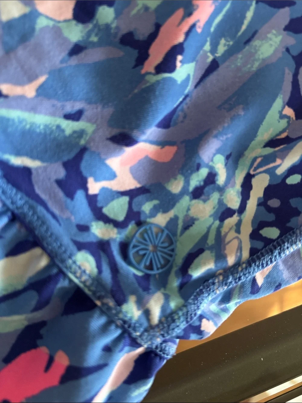 Lilly Pulitzer Luxletic Skort | Blue Floral Athletic Skirt Sz M - Picture 3 of 4